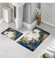 Banyo Halısı Ikili Klozet Takımı Kaymaz Tabanlı (60 xm x 100 cm + 40 cm x 60 cm) 