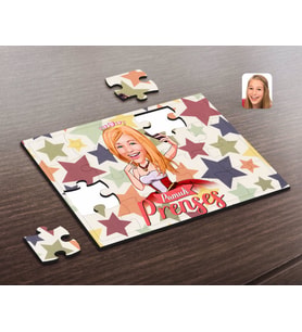 BK Gift Kişiye Özel Pamuk Prenses Karikatürlü Ahşap Puzzle-3