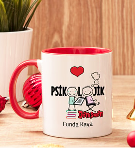Psikolojik Danışmana Hediye Renkli Kupa Bardak