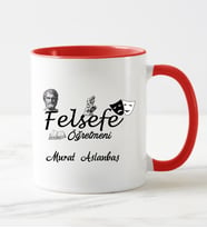 Felsefe Öğretmenine Kupa Bardağı Kırmızı
