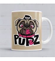 Kukla Köpek Pupz Pug Kupa Bardak Porselen