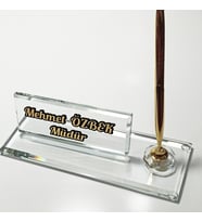 Kristal Masa İsimliği, Kalemli Ofis Hediyesi  M1001HR-GLD