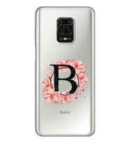 ÇiçekliHarfTasarımSüperŞeffafSilikonTelefonKılıfıXiomaiRedmiNote9Pro-Note9sB-Har