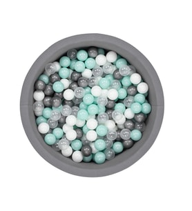 Wellgro Bubble Pops Gri Top Havuzu - Gri/Beyaz/Seffaf/Mint Top