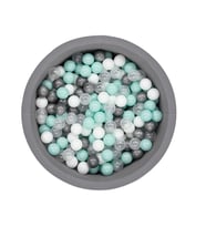 Wellgro Bubble Pops Gri Top Havuzu - Gri/Beyaz/Seffaf/Mint Top