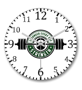 Crossfit Duvar Saati Bombeli Gercek Cam