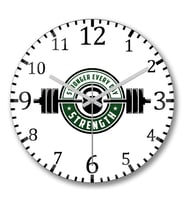 Crossfit Duvar Saati Bombeli Gercek Cam