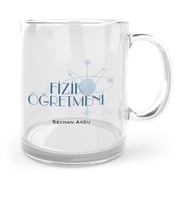 BK Gift Kişiye Özel Fizik Öğretmeni Cam Kupa Bardak  1