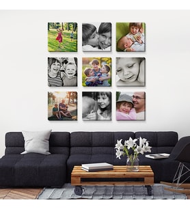 9 Parçalı Kanvas Tablo 25x25 cm
