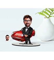 BK Gift Kişiye Özel Bay Patron Karikatür Ahşap Biblo  1
