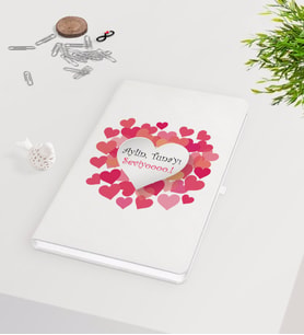BK Gift Kişiye Özel Sevgililer Günü Beyaz Defter-111