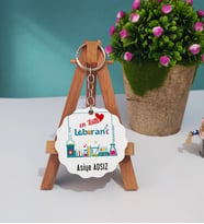Mesajlı Laborant Tasarımlı Kişiye Özel Laborant Ahşap Anahtarlık