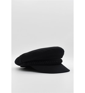 Erkek Şapka Driver Kasket Flat Cap Kaptan Şapkası - Siyah
