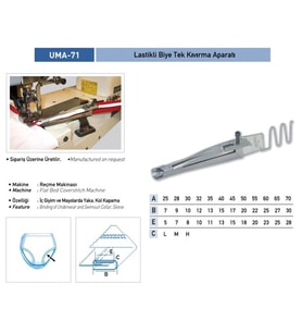 Lastikli Biye Tek Kıvırma Aparatı 40x15 / UMA-71