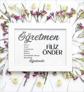Öğretmenler Günü Kişiye Özel Tasarım Tablo Çerçeve 21x30 cm