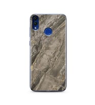 Gri Mermer Tasarımlı Süper Şeffaf Silikon Telefon Kılıfı Huawei Honor 8c
