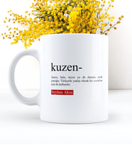 BK Gift Kişiye Özel Kuzen Beyaz Kupa Bardak