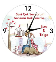 Kişiye Özel Sonsuza Dek Seninle Duvar Saati