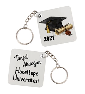 Mezuniyet Hediyesi İsimli Kişiye Özel Anahtarlık