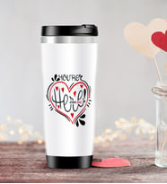 BK Gift Kişiye Özel Sevgililer Günü Temalı Çelik Termos Bardak - 83