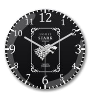 Game Of Thrones House Stark Duvar Saati Bombeli Gercek Cam