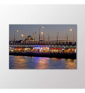 Arty Tablo Galata Köprüsü Tablo (Karışık)