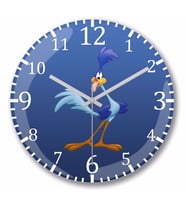 Looney Tunes Road Runner Duvar Saati Bombeli Gercek Cam