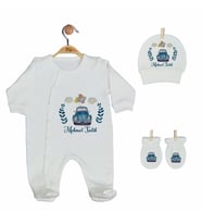 Pia Baby GL 2011 İsme Özel Arabalı Üçlü Tulum Set