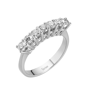 Sirius F Renk 0,95 Karat Pırlanta 7 Taş Yüzük 0704R0210