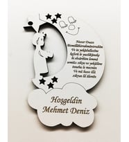 Ahşap Erkek Figürlü Bebek Magneti