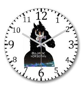 BoJack  Horseman Duvar Saati Bombeli Gercek Cam