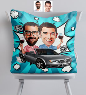 BK Gift Kişiye Özel Kankalar Karikatürlü  Yastık