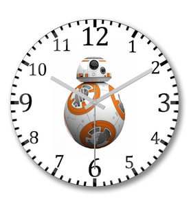Star Wars BB Duvar Saati Bombeli Gercek Cam