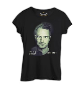 Breaking Bad - I am The Danger Siyah Kadın Tshirt