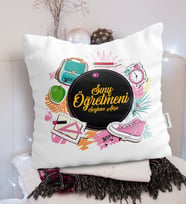 BK Gift Kişiye Özel Sınıf Öğretmeni  Yastık - 4