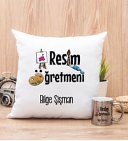 Resim Öğretmeni Yastık ve Silver Kupa Bardak