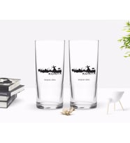 BK Gift Kişiye Özel Renkli Baskılı Konya Tasarımlı Turistik İkili Rakı Bardağı Seti-2 (Beyaz)
