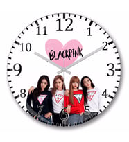 Blackpink  Duvar Saati     Bombeli Gercek Cam