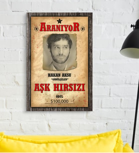 BK Gift Kişiye Özel Vintage Aranıyor İlanı Ahşap Tablo  1