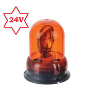 DÖNER LAMBA 24V 24 Volt (AMPÜLLÜ) Tepe Lambası Döner Lamba Döner İkaz Uyarı Lambası Sarı Lamba