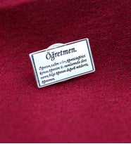 925 Ayar Gümüş Öğretmen Sözlük Broş
