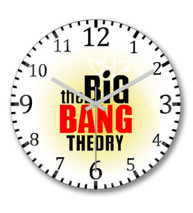 The  Big Bang Theory Duvar Saati Bombeli Gercek Cam