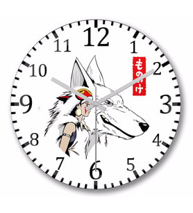 Princess Mononoke Duvar Saati Bombeli Gercek Cam