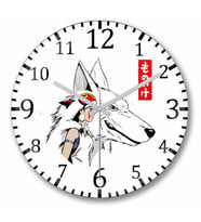Princess Mononoke Duvar Saati Bombeli Gercek Cam