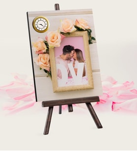 BK Gift Kişiye Özel Fotoğraflı Şovaleli Masa Saati  8