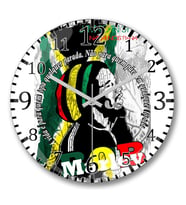 Bob Marley   Duvar Saati Bombeli Gercek Cam