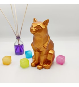 Antik Bronz Kedi Biblo