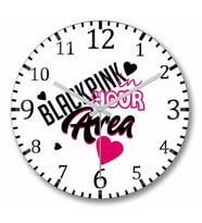 Blackpink in Your Area  Duvar Saati Bombeli Gercek Cam