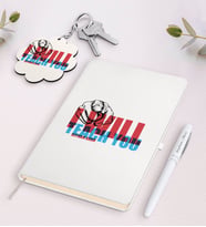 BK Gift Kişiye Özel İngilizce Öğretmeni Beyaz Defter Kalem Ve Anahtarlık Hediye Seti-11 (Model 1)
