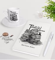 BK Gift Kişiye Özel Tarih Öğretmeni Beyaz Defter Kalem Türk Kahvesi Fincanı Seti-1 (Model 1)